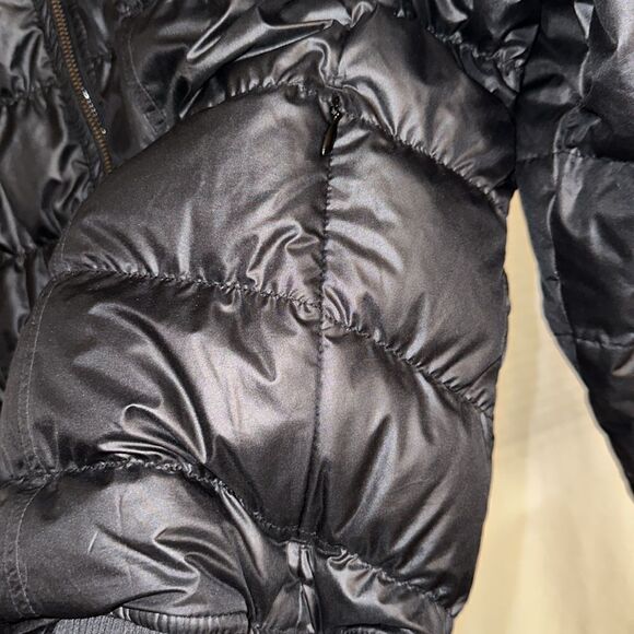 Athleta 1X Black Bomber Style Full Zip Puffer Winter Jacket - Picture 9 of 16
